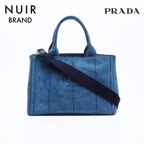 Prada Kanapa 2Way牛仔布纳海军WS8319