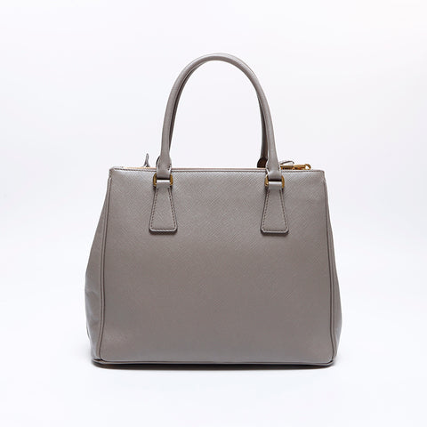 Prada Saffiano皮革手提包灰色WS8334