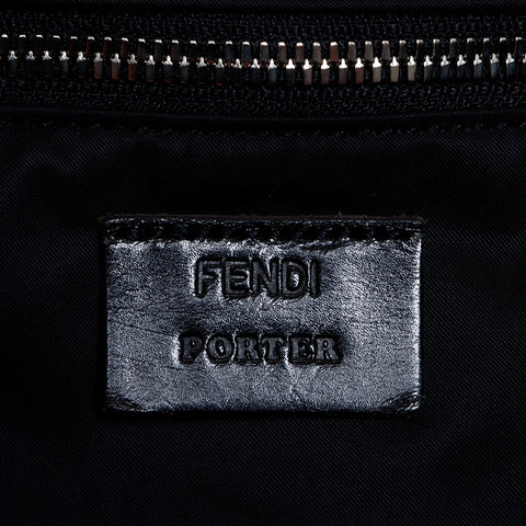 フェンディ FENDI ポーター PORTER マンマバケット ナイロン ショルダーバッグ ブラック WS8336