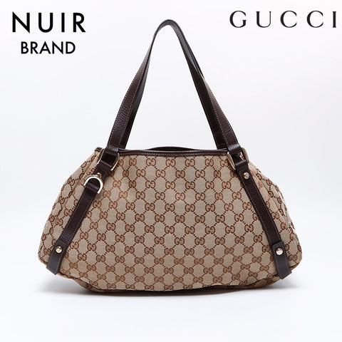 Gucci GG帆布黑色肩带米色WS8339