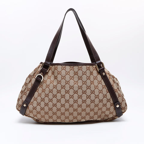 グッチ GUCCI GG キャンバス ブラック ショルダーバッグ ベージュ WS8339