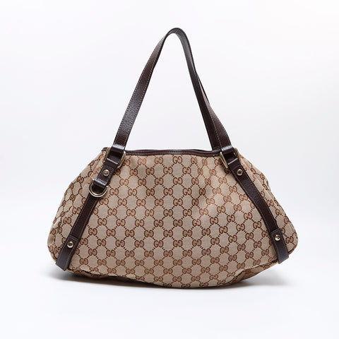 グッチ GUCCI GG キャンバス ブラック ショルダーバッグ ベージュ WS8339