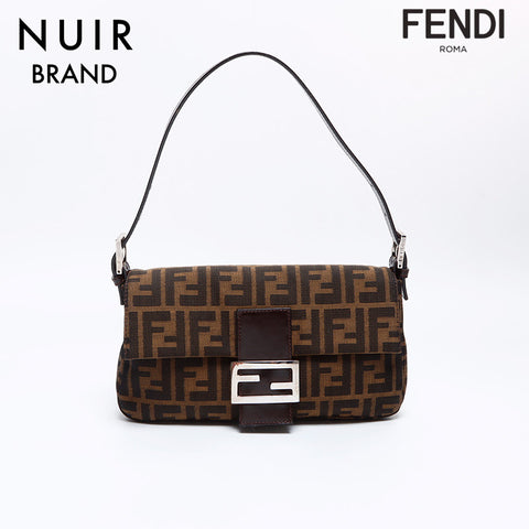 フェンディ FENDI ズッカ マンマバケット ショルダーバッグ ブラウン WS8341