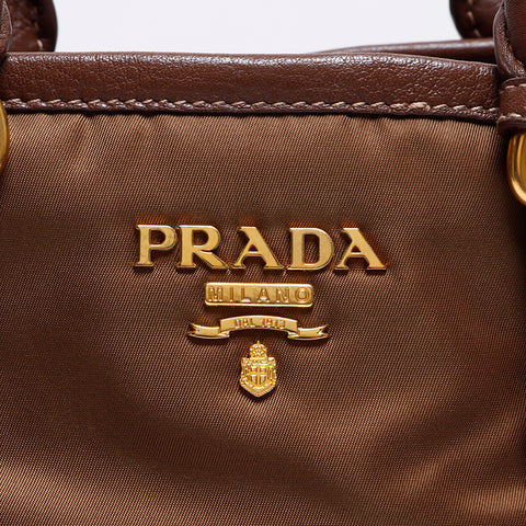 プラダ PRADA 2way ナイロン ショルダーバッグ ブラウン WS8344