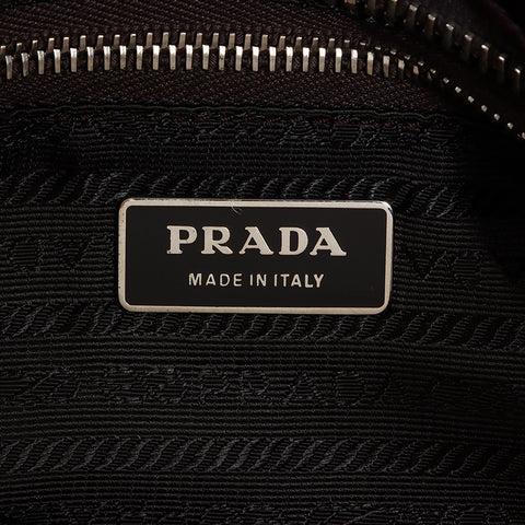 プラダ PRADA ラムスキン スタッズ レザー ワン ショルダーバッグ ブラウン WS8345