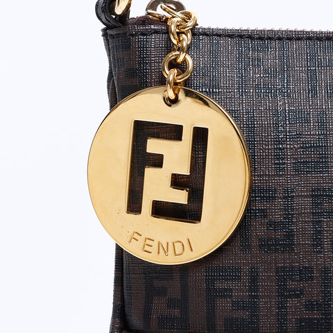 フェンディ FENDI ズッキーノ PVC ショルダーバッグ ブラウン WS8346