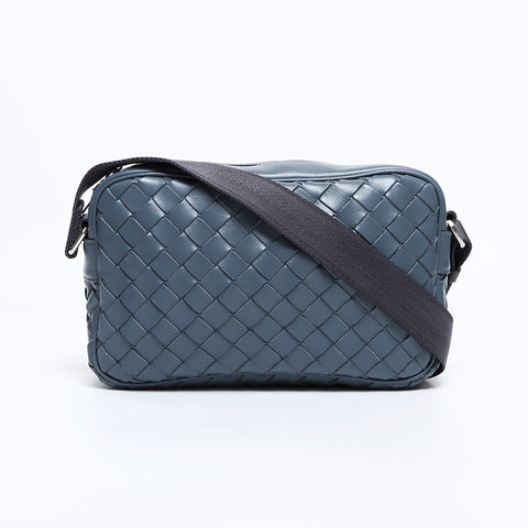 ボッテガヴェネタ BOTTEGAVENETA イントレチャート バイカラー ショルダーバッグ グレー WS8354