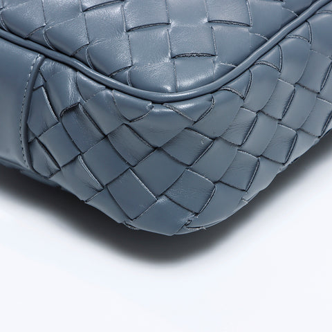 ボッテガヴェネタ BOTTEGAVENETA イントレチャート バイカラー ショルダーバッグ グレー WS8354