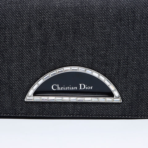 クリスチャンディオール Christian Dior マリスパール デニム ワン ショルダーバッグ グレー WS8360