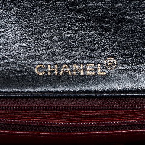 シャネル CHANEL 1番台 ラムスキン マトラッセ 23 チェーン シングルフラップ ショルダーバッグ ブラック WS8375