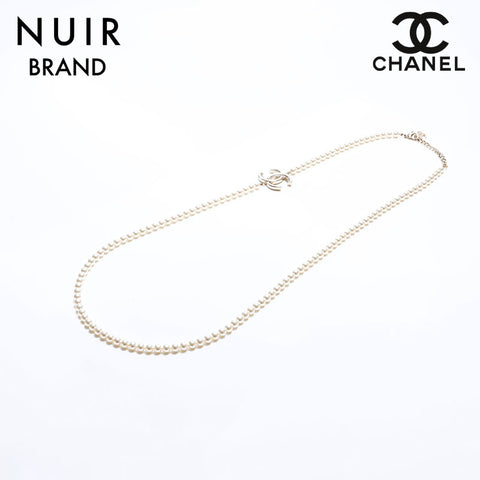 シャネル CHANEL B21B パール ココマーク ネックレス ホワイト WS8380