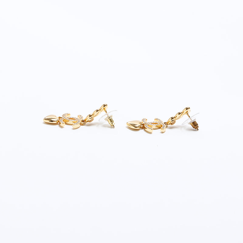 シャネル CHANEL B23C ココマーク ハート ピアス ゴールド WS8383