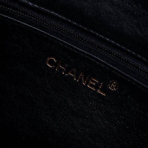 シャネル CHANEL 1番台 ラムスキン　マトラッセ　チェーン ショルダーバッグ ブラック WS8386