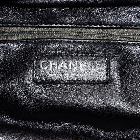 シャネル CHANEL 12番台 シルバー金具 レザー ミニボストン ハンドバッグ ブラック WS8388