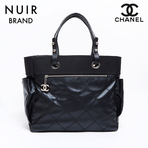 シャネル CHANEL 13番台 パリビアリッツ トートバッグ ブラック WS8389