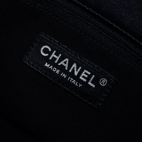 シャネル CHANEL 23番台 ラムスキン マトラッセ チェーン ショルダーバッグ ブラック WS8392