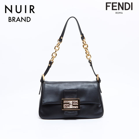 Fendi Mamma皮革肩带黑色WS8396