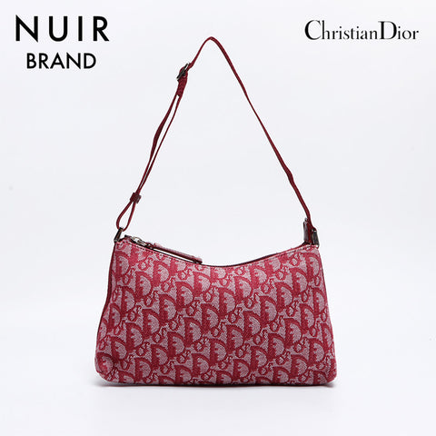 克里斯蒂安·迪奥特特(Christian Dior Trotter)帆布一个肩带红色WS8403