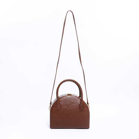 Fendi Leather 2way Epi手提包棕色WS8406