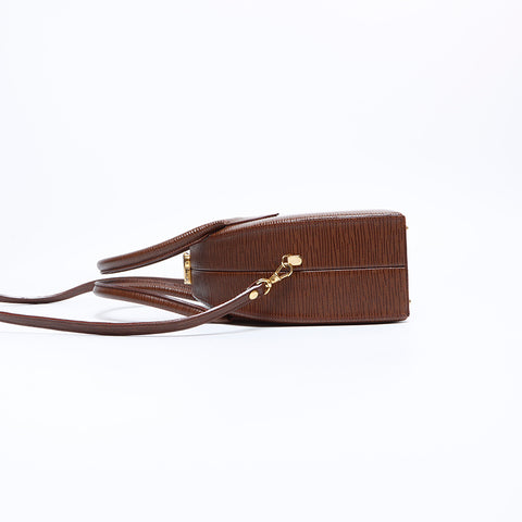 Fendi Leather 2way Epi手提包棕色WS8406