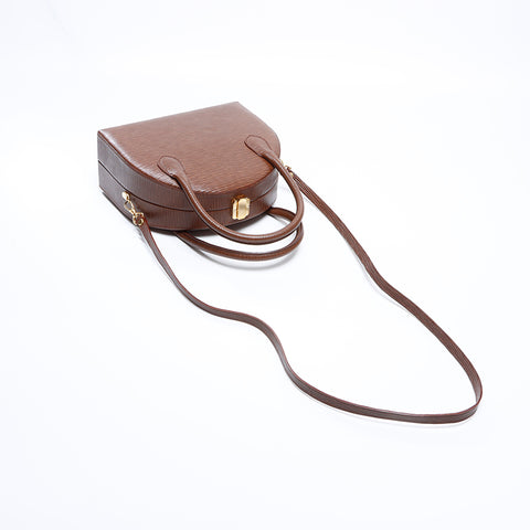 Fendi Leather 2way Epi手提包棕色WS8406
