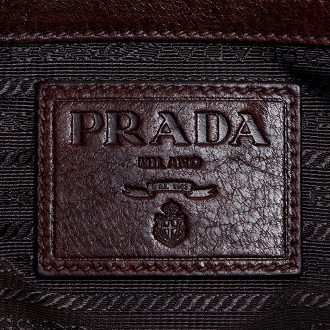 プラダ PRADA 鹿レザー 2way ディアスキン ショルダーバッグ ブラウン WS8410