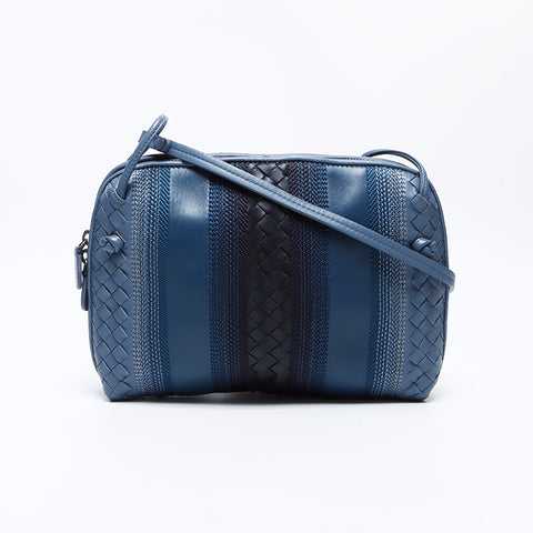 ボッテガヴェネタ BOTTEGAVENETA イントレチャート ショルダーバッグ ブルー WS8415