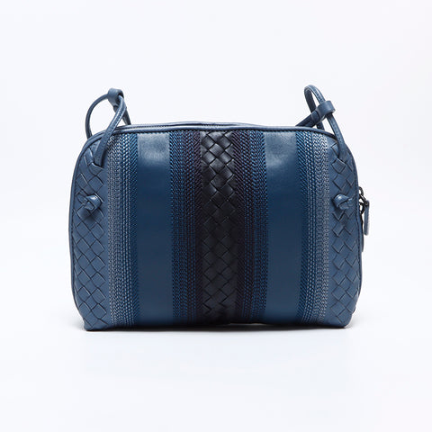 ボッテガヴェネタ BOTTEGAVENETA イントレチャート ショルダーバッグ ブルー WS8415