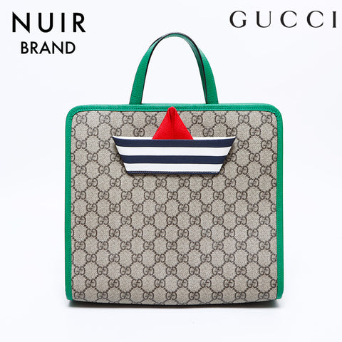 グッチ GUCCI GG スプリーム ハンドバッグ ベージュ WS8421