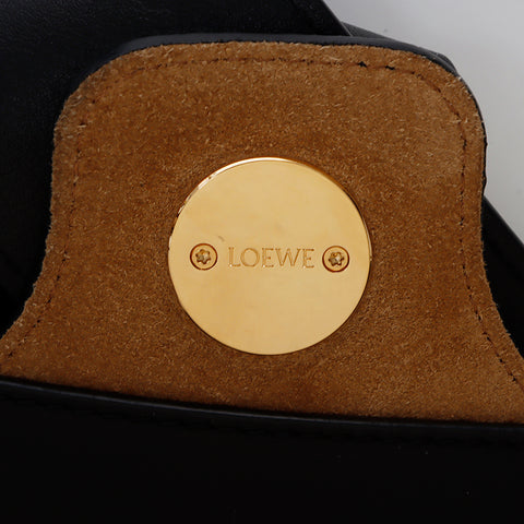 ロエベ LOEWE ペブルバケット レザー ショルダーバッグ ブラック WS8433