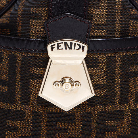 フェンディ FENDI ズッカ ボストン ハンドバッグ ブラウン WS8436