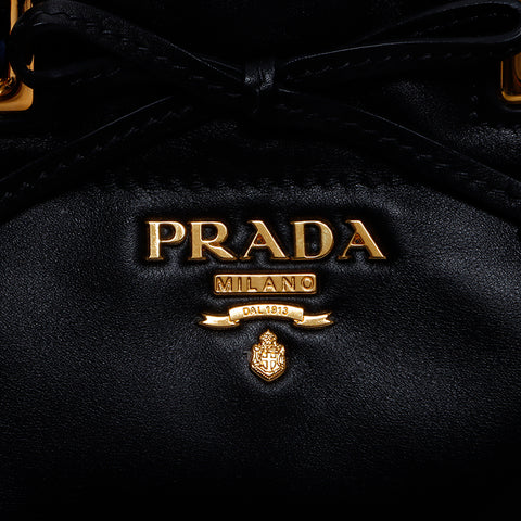 プラダ PRADA 2way リボン ショルダーバッグ ブラック WS8440