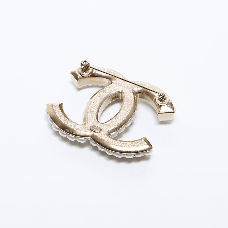 シャネル CHANEL ココマーク A15B パール ブローチ ゴールド