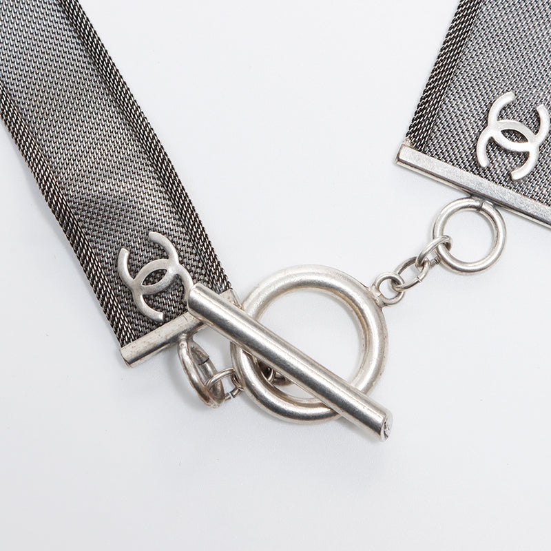 シャネル CHANEL 99A チョーカー ココマーク ネックレス シルバー