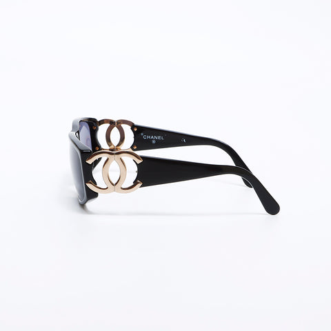 香奈儿可可标记太阳镜黑色WS8451