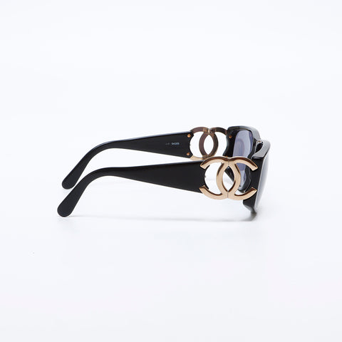 香奈儿可可标记太阳镜黑色WS8451