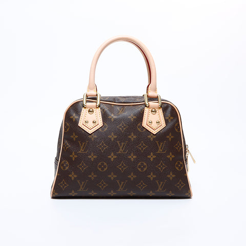 ルイ・ヴィトン LOUIS VUITTON VI0066 モノグラム マンハッタン ハンドバッグ ブラウン WS8455