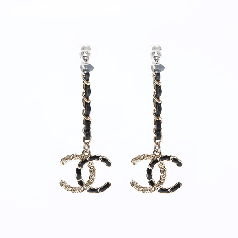 シャネル CHANEL ココマーク レザー A20P ピアス ゴールド シャネル CHANEL ココマーク レザー A20P ピアス ゴールド