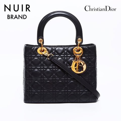 基督教Dior Lambskin Lady Dior 2路2向黑色WS8471