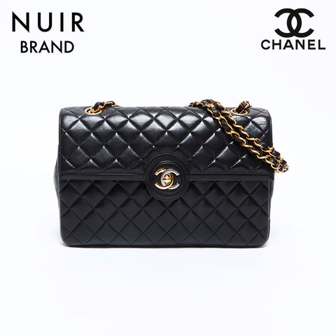 シャネル CHANEL ラムスキン チェーン マトラッセ 3番台 ショルダーバッグ ブラック WS8473