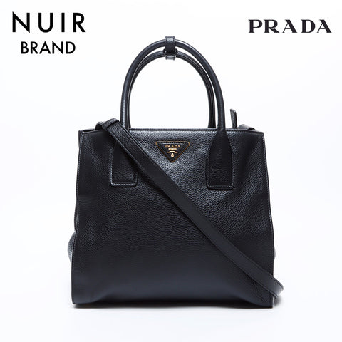 Prada 2way皮革手提包黑色WS8483