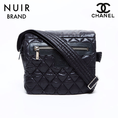 香奈儿香奈儿(Chanel Chanel)18号可可茧尼龙肩袋黑色WS8487