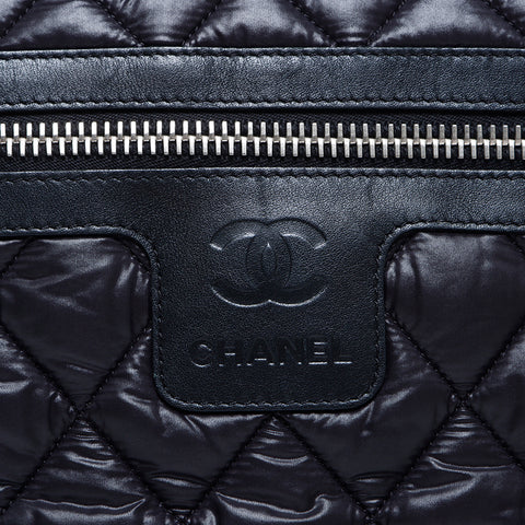 シャネル CHANEL 18番台 コココクーン ナイロン ショルダーバッグ ブラック WS8487