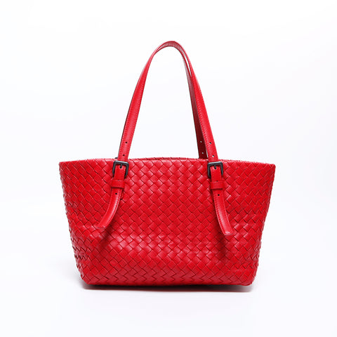 ボッテガヴェネタ BOTTEGAVENETA イントレチャート ショルダーバッグ レッド WS8493