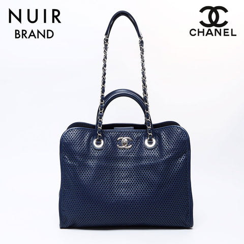 香奈儿香奈儿(Chanel Chanel)18号打孔链肩袋蓝色WS8502