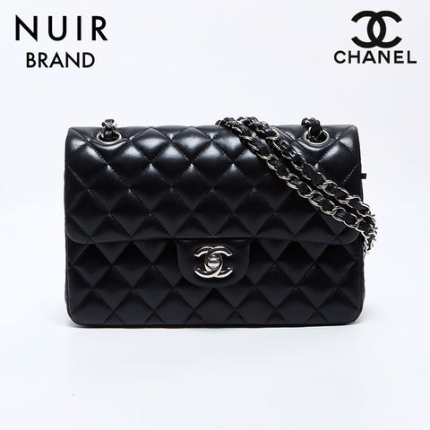 香奈儿香奈儿(Chanel Chanel Chanel)23 Matelasse Double flap Silver Fittings LAMBSKING肩带黑色WS8506