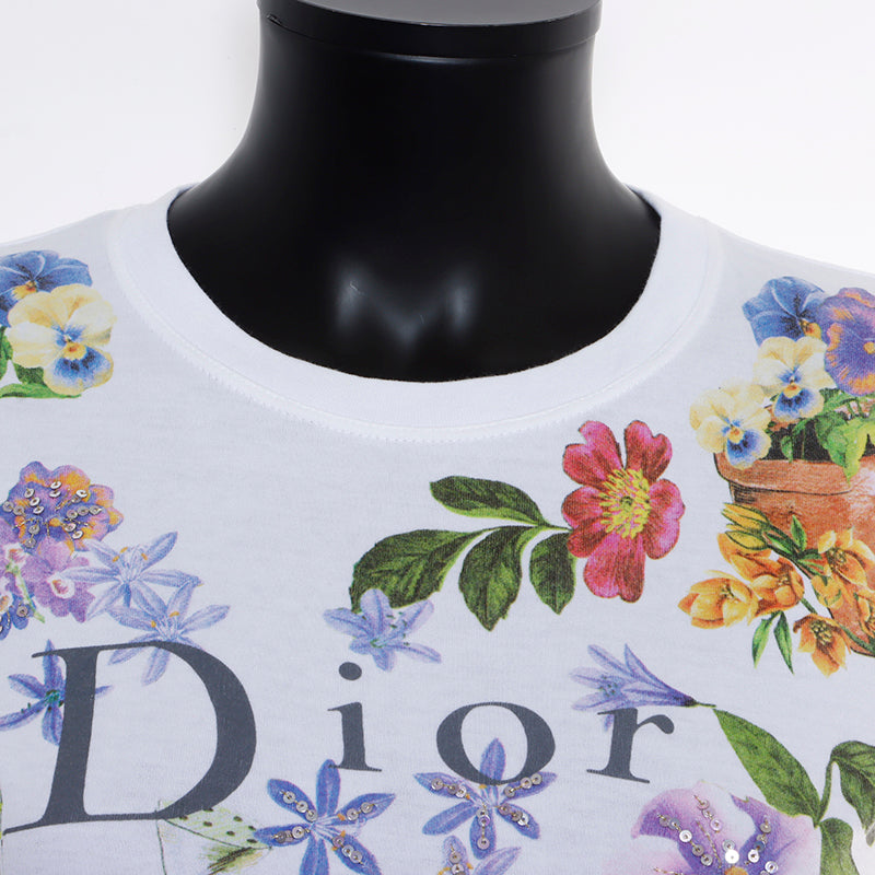 Christian Dior Size:36 Logo Flower Pronto Short Sleeve T-shirt