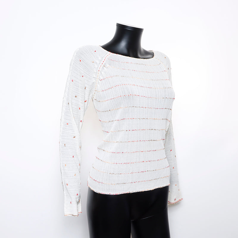 シャネル CHANEL Size:36 メッシュ シアー 長袖シャツ ベージュ WS8536 