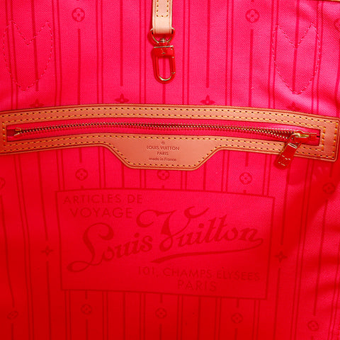 Louis Vuitton Louis Vuitton VI0059 Neverfull MM Rose Bag Brown WS8540