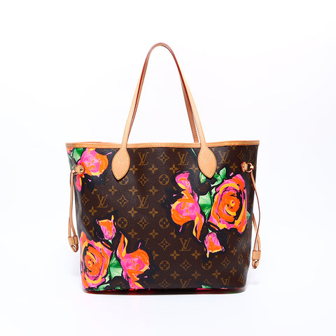 Louis Vuitton Louis Vuitton VI0059 Neverfull MM Rose Bag Brown WS8540